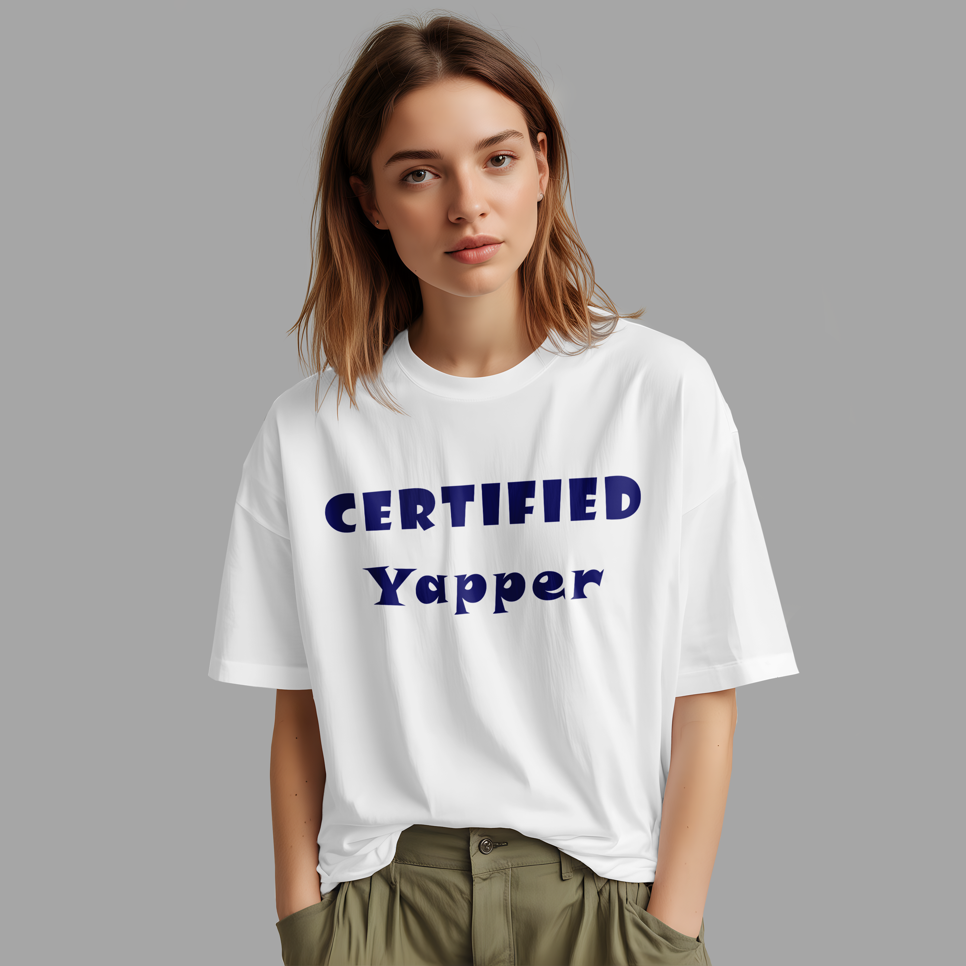 Certified Yapper - Unisex Round Neck Tshirt - White